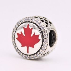 New PANDORA Canada Red Maple Leaf Charm